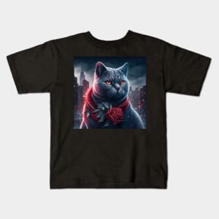 British Shorthair In The City Kids T-Shirt